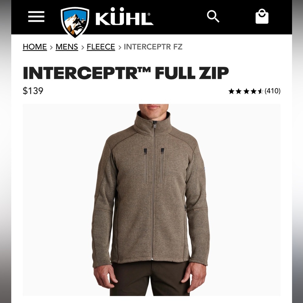 Men's Kuhl Interceptr Full Zip